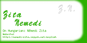 zita nemedi business card